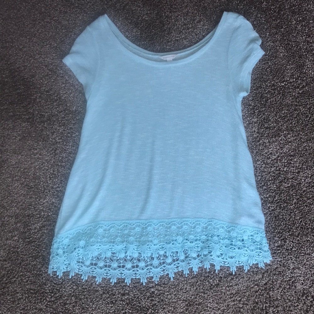 Light blue top!